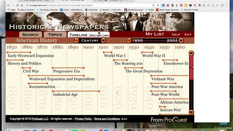 ProQuest Historical Newspapers Choosing a Topic - YouTube