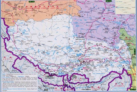 Tibet Autonomous Region Map, China - Full size | Gifex