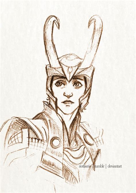 Loki - Stolen Relic Sketch by riotfaerie on DeviantArt | Loki drawing, Sketches, Loki art