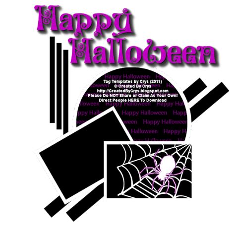 Created By Crys: Halloween Tag Templates 6 - 10