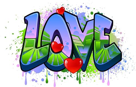 Love in Graffiti Art 4684659 Vector Art at Vecteezy