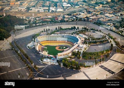 Aerial view, Dodger Stadium, Football Stadium, Los Angeles, Los Angeles ...