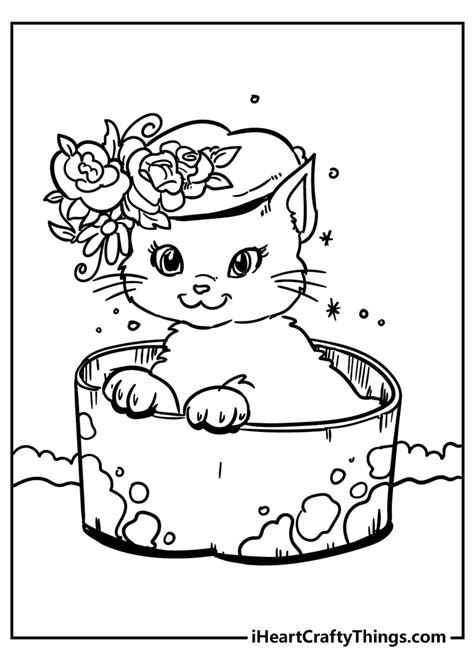 Cute Cat Coloring Pages - 100% Unique And Extra Cute (2021)