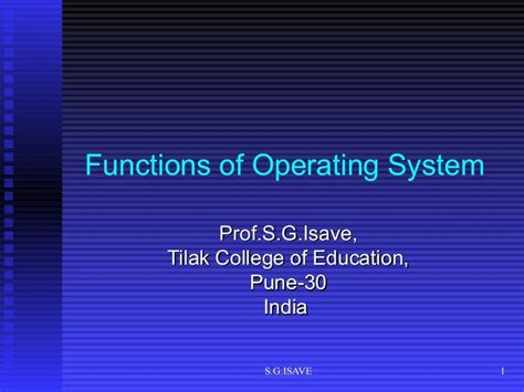 Functions Of Operating System