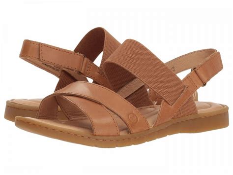 Born Womens Flat Sandals | Zinnia Light Brown Full Grain Leather » Housebyt