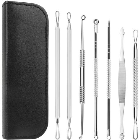 Blackhead Remover Pimple Popper Tool Acne Comedone Zit Extractor Kit for Nose Facial Pore ...