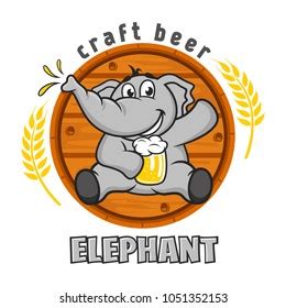 Elephant Beer Logo Stock Vector (Royalty Free) 1051352153 | Shutterstock