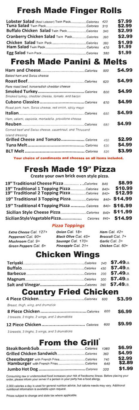 Market’s Kitchen Take-Out | Fall River Menus