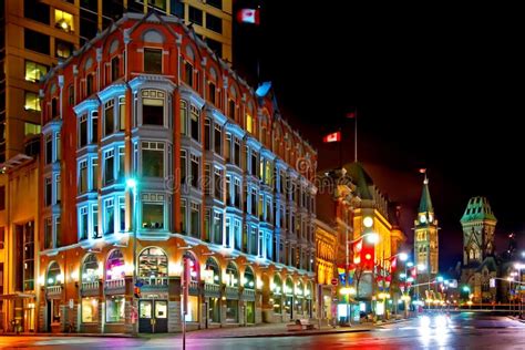 Downtown Ottawa at Night stock image. Image of parliament - 6853171