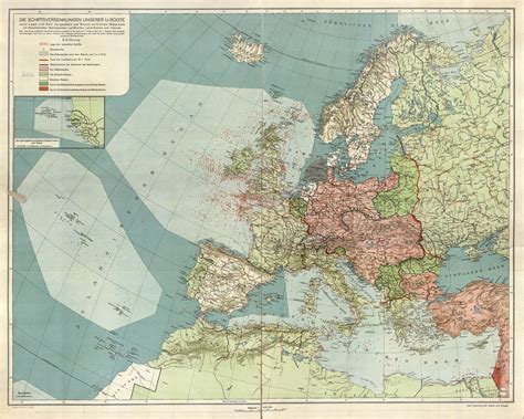 Ships sunk by German U-boats Feb 1917-Fe 1918 #map #ww1 #europe ...