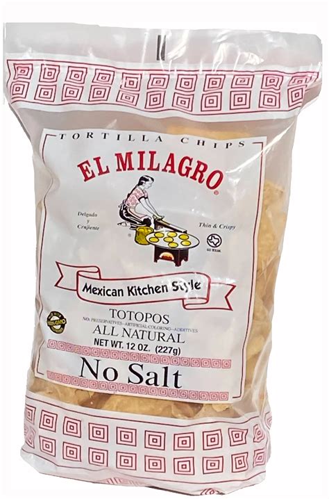 El Milagro No Salt Tortilla Chips - Shop Chips at H-E-B