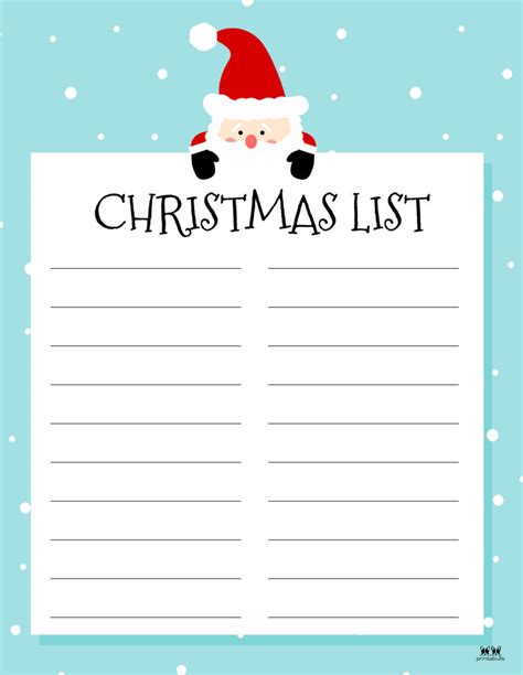 Printable Christmas Lists 25 FREE Printables Printabulls, 45% OFF