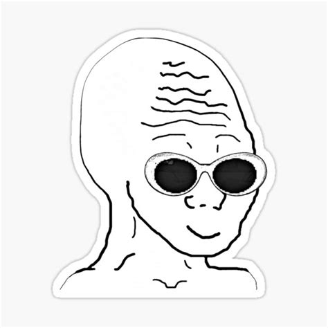 "Big Brain Wojak" Sticker for Sale by marjard | Redbubble