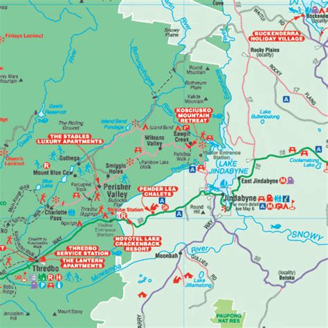 Snowy Mountains Map