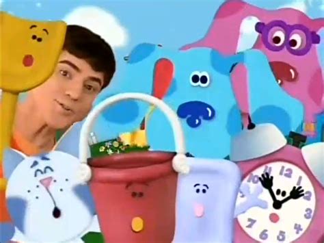 A human host welcomes his preschool audience to the "Blue's Clues" house, where his animated ...