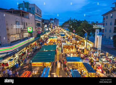 Taoyuan, Taiwan - July 6, 2019: Zhongli Tourist Night Market, one of the top tourist night ...