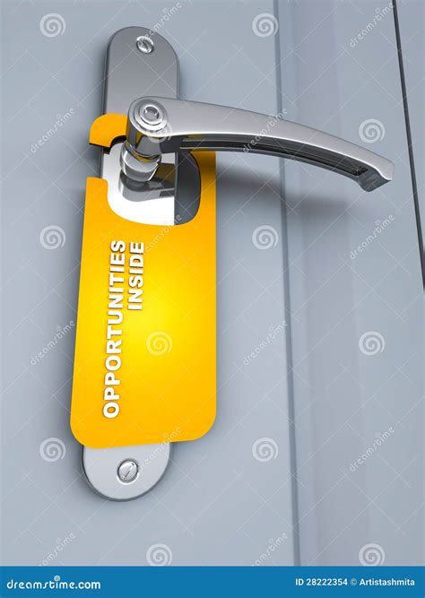 Opportunity door stock illustration. Illustration of handle - 28222354