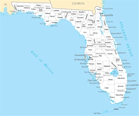 Map Of Florida With All Cities And Towns | Maps Of Florida