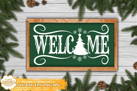 Christmas Sign SVG | Welcome sign Svg | christmas tree - DIDIKO designs