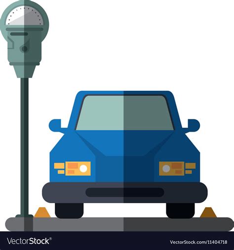 Car vehicle and parking meter design Royalty Free Vector