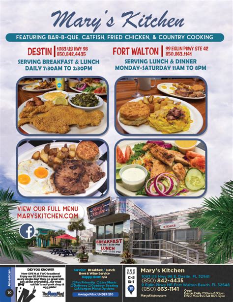 Mary's Kitchen - Fort Walton Beach Destin, Fort Walton Beach - The Menu Mag