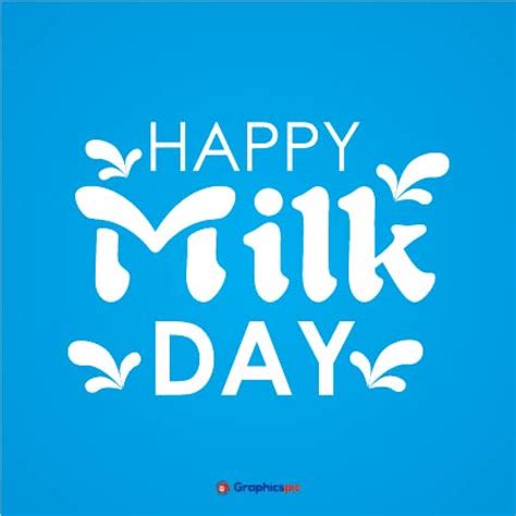 Vector illustration for happy milk day, world day milk lettering ...