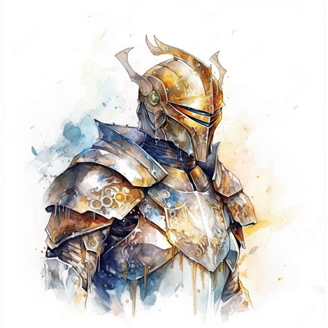 Premium AI Image | A painting of a knight with a gold helmet and the ...