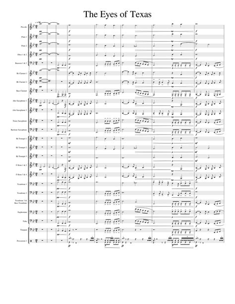 The Eyes of Texas Sheet music for Trombone, Euphonium, Tuba, Flute piccolo & more instruments ...