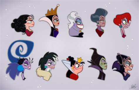 Disney Villainesses - Childhood Animated Movie Villains Fan Art (34327624) - Fanpop