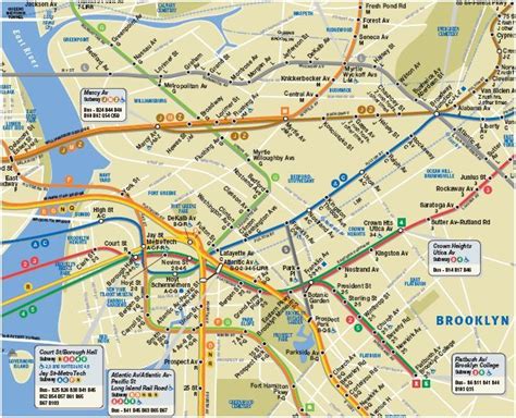 mta brooklyn train map - Google Search | Ny map, Brooklyn neighborhoods, Train map