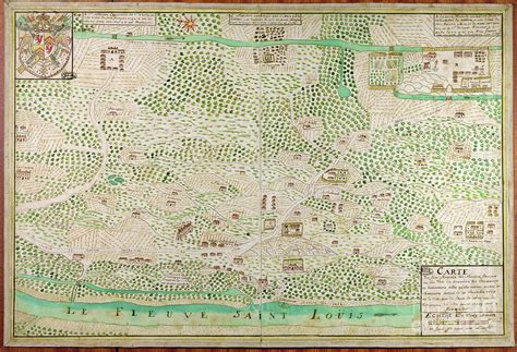 Map Of Fort Rosalie Des Natchez, Louisiana by French School