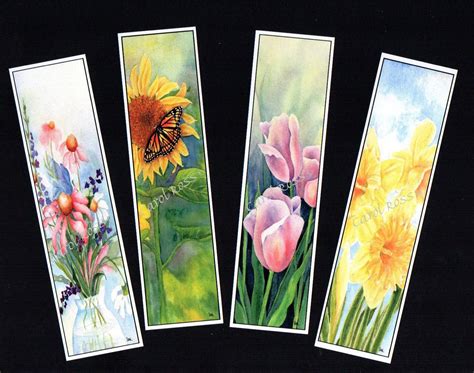 Pin on Watercolor bookmarks