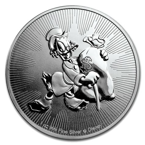 DISNEY Scrooge McDuck 1 oz silver 999 coin in air-tite capsule Niue 2018 | Silver coins, Scrooge ...