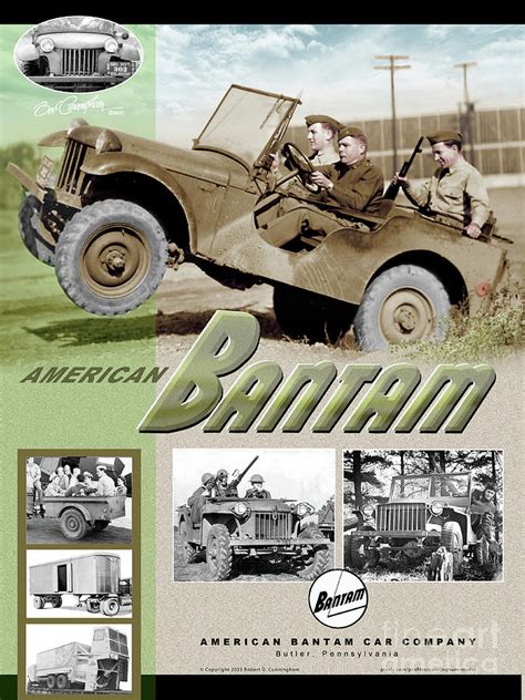 American Bantam Reconnaissance Car Digital Art by Cunningham Studio ...