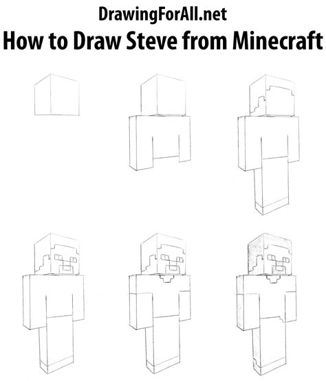 Draw Draw Steve Draw Minecraft Characters / Or any character from that game but goofy and donald ...