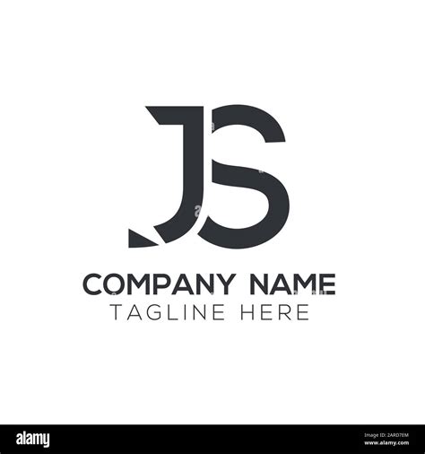 letter JS Logo Design Vector Template. Initial Linked Letter Design JS ...