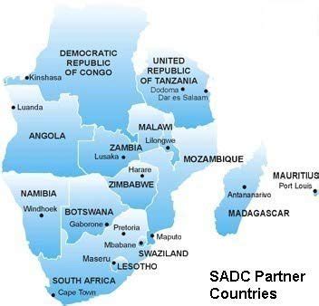 1: Map of the SADC (Source: SADC, 2014) The SADC Free trade area... | Download Scientific Diagram