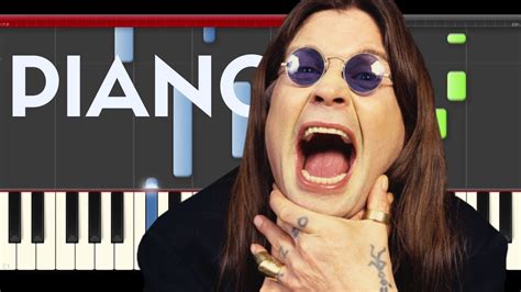 OZZY OSBOURNE No More Tears Piano Midi tutorial Sheet app Cover Karaoke ...