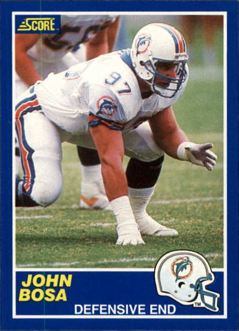 1989 Score Miami Dolphins Football Card #44 John Bosa