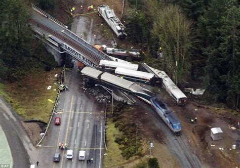 Washington state Amtrak train derails and falls on high | Daily Mail Online