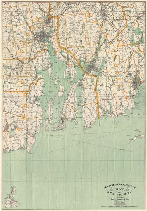 Narragansett Bay and Vicinity.: Geographicus Rare Antique Maps