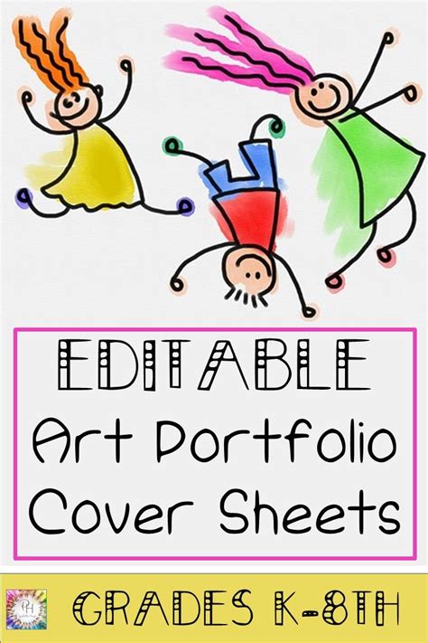 Editable Art Portfolio Cover Sheets | Portfolio covers, Kindergarten art lessons, Art portfolio