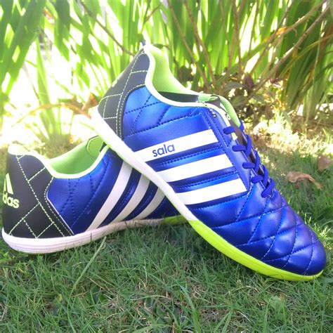 Jual Sepatu Futsal Adidas Super Sala di Malang, warna Biru NEON | 4Reseller