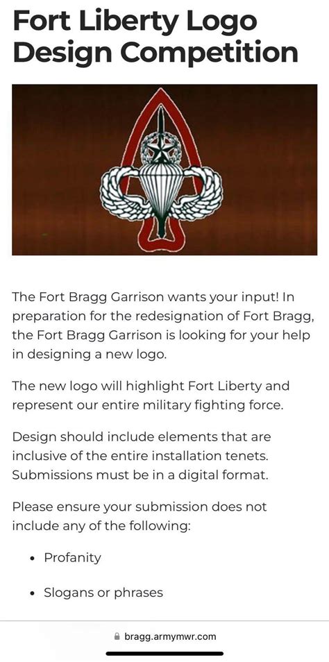 Fort Liberty logo design competition : r/army