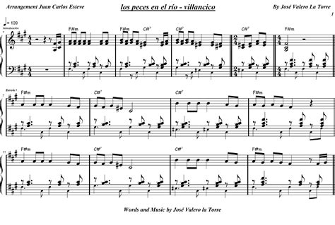 Los Peces En El Rio (arr. juan carlos esteve / Gran Coda) Sheet Music ...