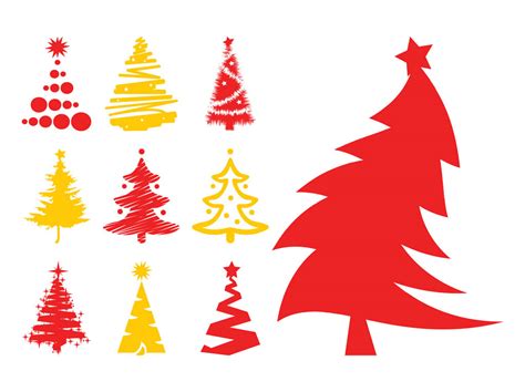 Christmas Trees Silhouettes Vector Art & Graphics | freevector.com