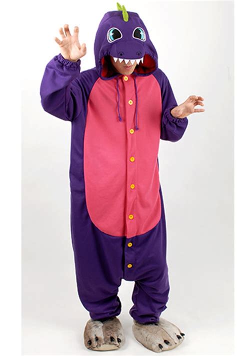 Purple Dinosaur Kigurumi Halloween Onesie - 4kigurumi.com