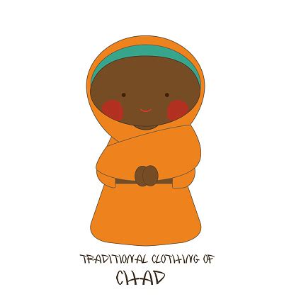 Traditional Clothing Of Chad Stock Illustration - Download Image Now ...