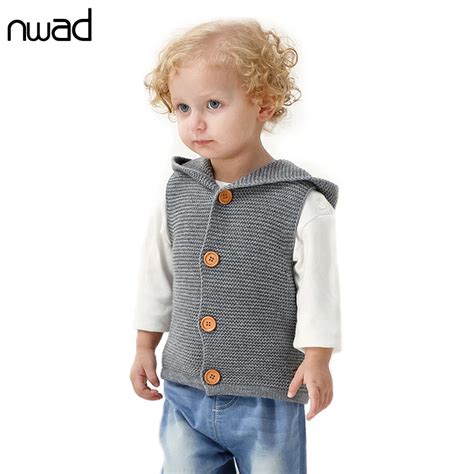 Aliexpress.com : Buy NWAD baby girl vest Knitted kids vest boys with Hooded newborn baby girl ...