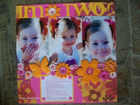 Extreme Domestication: Pink and Orange Scrapbook Layout